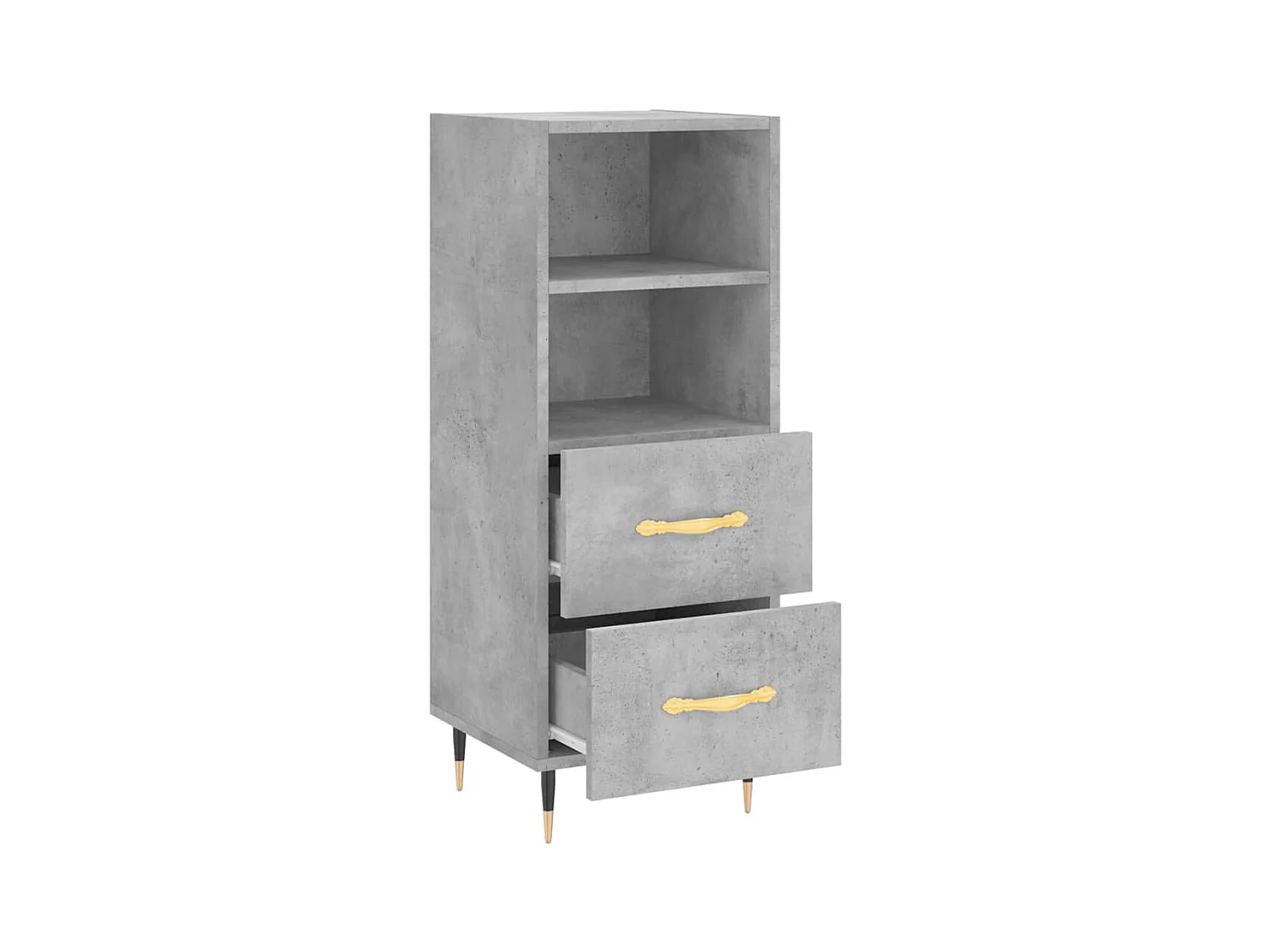 Credenza cassettiera cassettiera mobile contenitore organizer cucina soggiorno soggiorno 34,5 x 34 x 90 cm derivati ​​del legno grigio 02_0031902