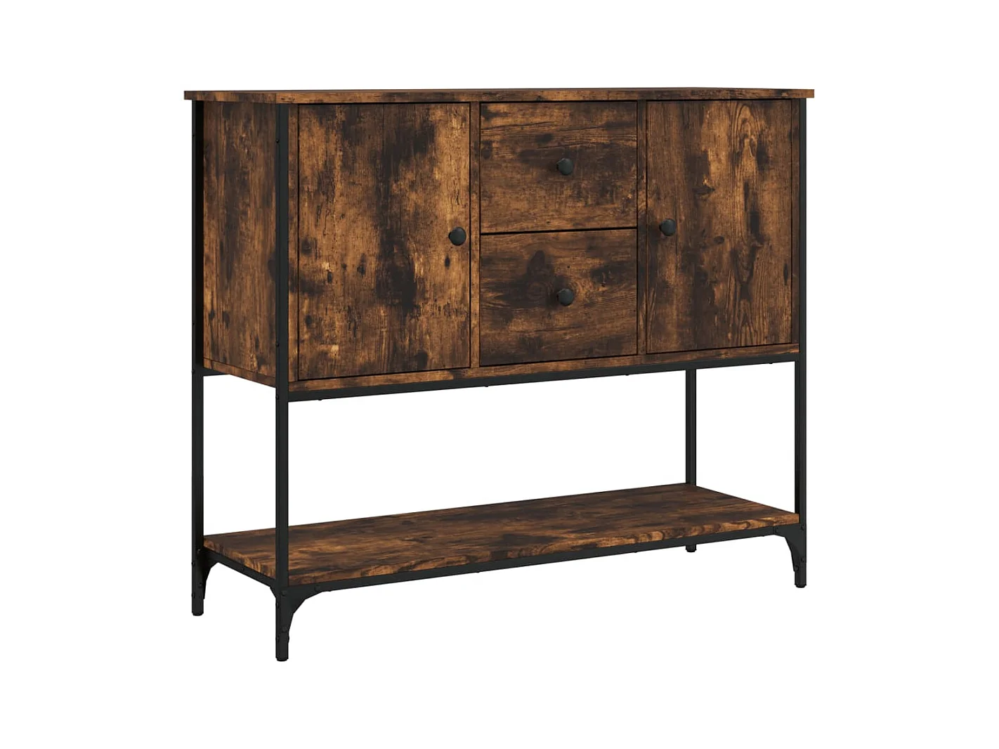 Buffet aparador cômoda armário unidade de armazenamento organizador cozinha sala sala 100 x 36 x 85 cm madeira trabalhada marrom 02_0030841