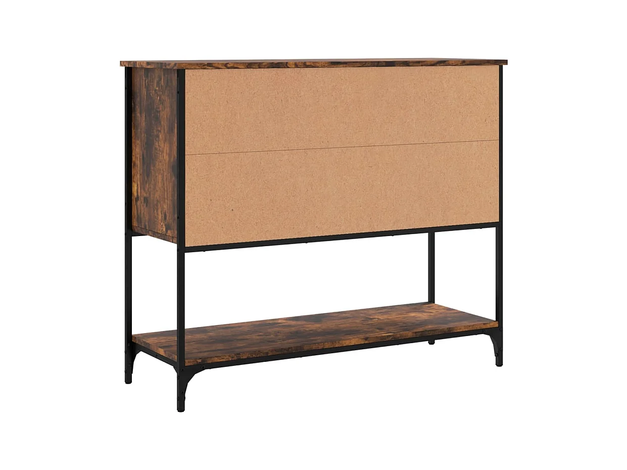 Buffet aparador cômoda armário unidade de armazenamento organizador cozinha sala sala 100 x 36 x 85 cm madeira trabalhada marrom 02_0030841