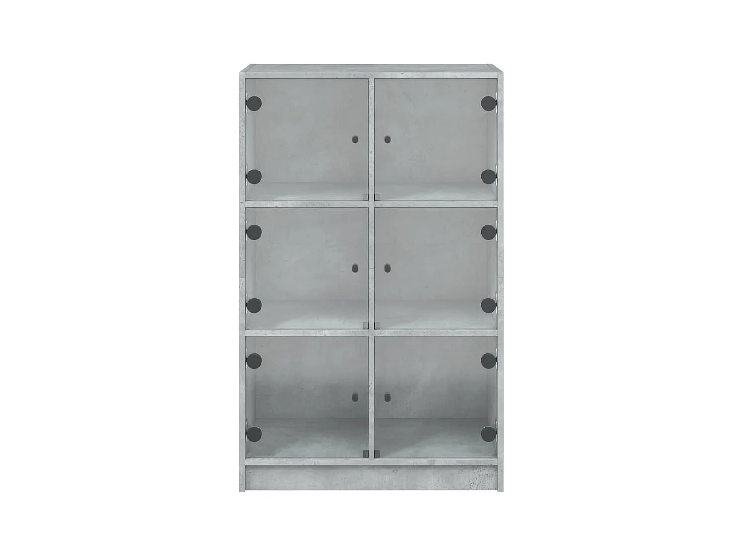 Credenza buffet cassettiera mobile contenitore organizer cucina soggiorno soggiorno alto con ante 68 x 37 x 109 cm derivati ​​del legno grigio 02_0032239