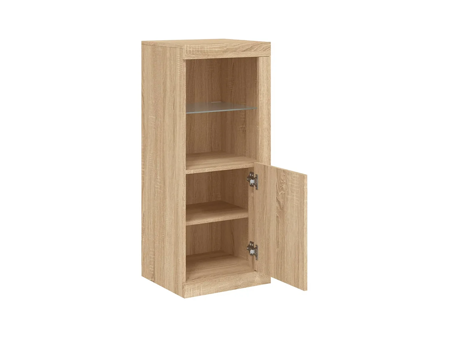 Buffet aparador cômoda armário organizador unidade cozinha sala sala com luzes LED sonoma 41 x 37 x 100 cm marrom 02_0029960