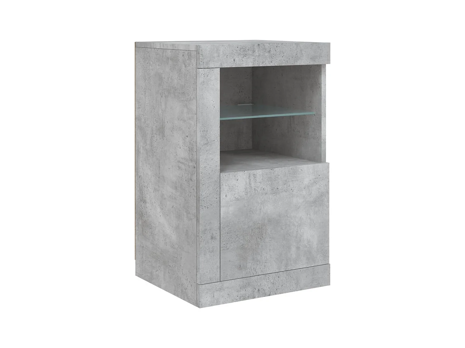 Credenza credenza cassettiera armadio portaoggetti organizer cucina soggiorno soggiorno con luci a LED 123 x 37 x 67 cm Grigio 02_0029974
