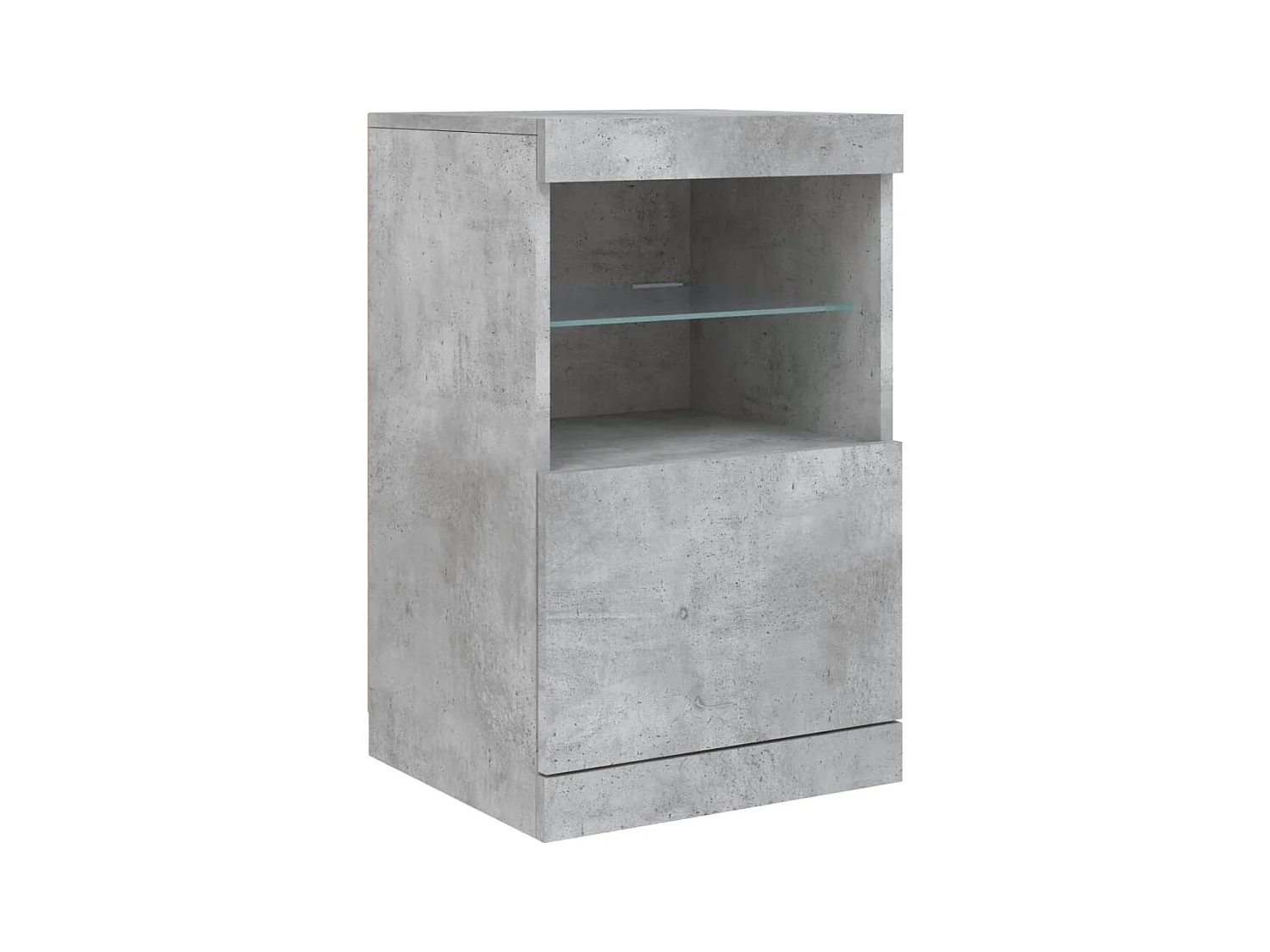 Credenza credenza cassettiera armadio portaoggetti organizer cucina soggiorno soggiorno con luci a LED 123 x 37 x 67 cm Grigio 02_0029974