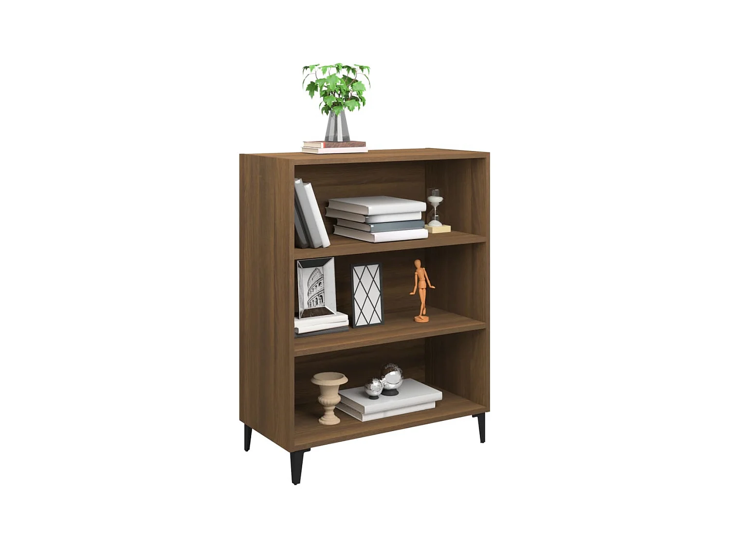 Aparador buffet cómoda mueble mueble de almacenaje organizador cocina salón salón 69,5 x 32,5 x 90 cm madera contrachapada marrón 02_0031321