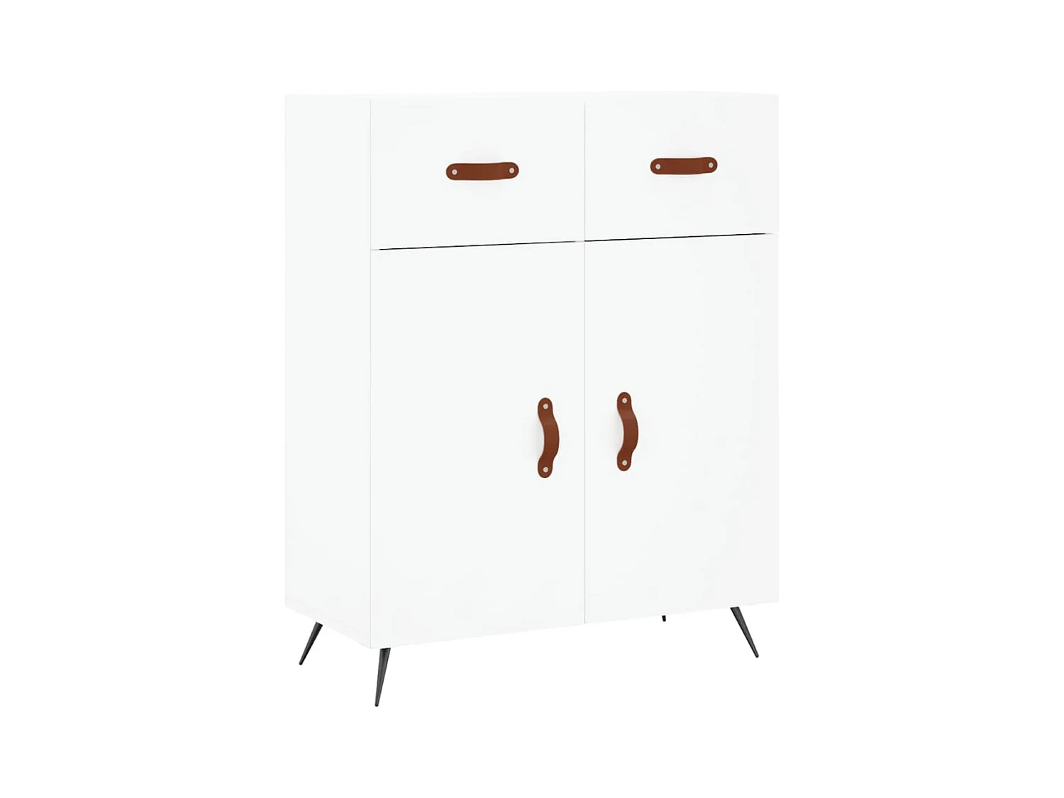 Credenza buffet cassettiera mobile contenitore organizer cucina soggiorno soggiorno alto 69,5 x 34 x 180 cm derivati ​​del legno bianco 02_0032634