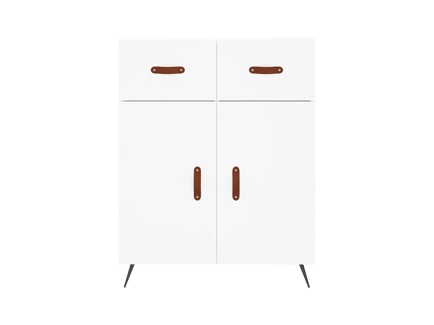 Credenza buffet cassettiera mobile contenitore organizer cucina soggiorno soggiorno alto 69,5 x 34 x 180 cm derivati ​​del legno bianco 02_0032634