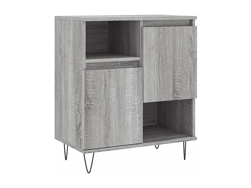Aparador cómoda cómoda armario mueble organizador cocina salón salón Sonoma 60 x 35 x 70 cm madera contrachapada gris 02_0036397