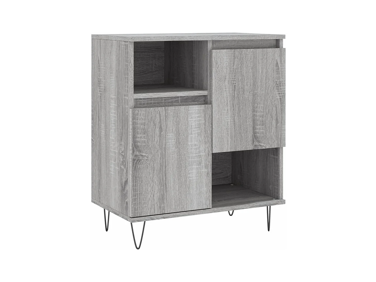 Aparador cómoda cómoda armario mueble organizador cocina salón salón Sonoma 60 x 35 x 70 cm madera contrachapada gris 02_0036397