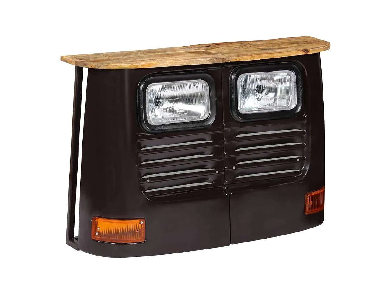 Aparador consola con forma de camión madera maciza de mango color gris oscuro 4402123
