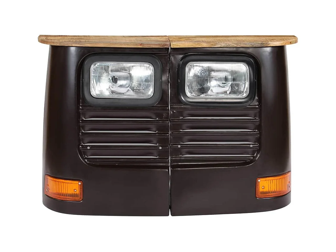 Aparador consola con forma de camión madera maciza de mango color gris oscuro 4402123