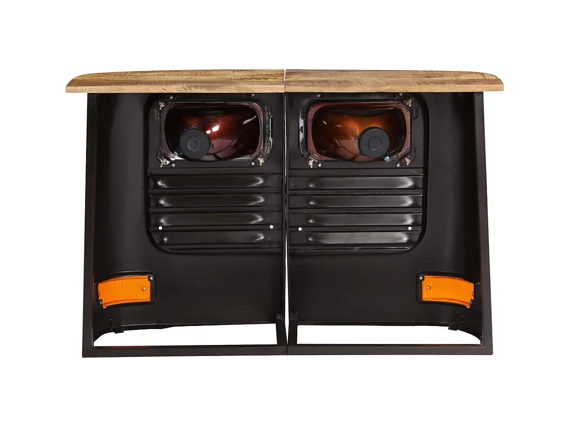 Aparador consola con forma de camión madera maciza de mango color gris oscuro 4402123