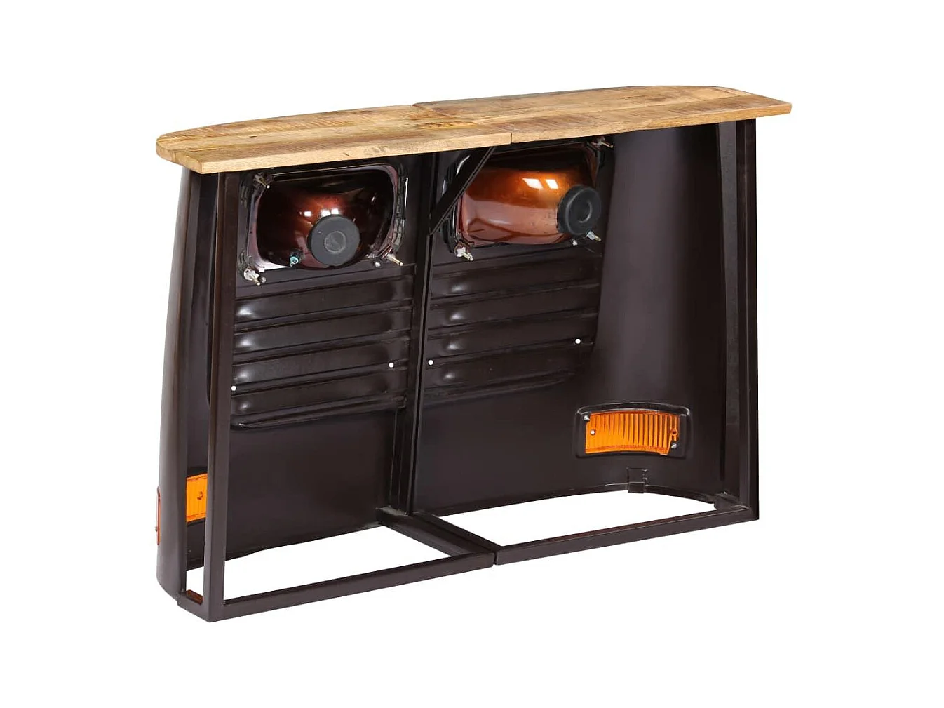 Aparador consola con forma de camión madera maciza de mango color gris oscuro 4402123