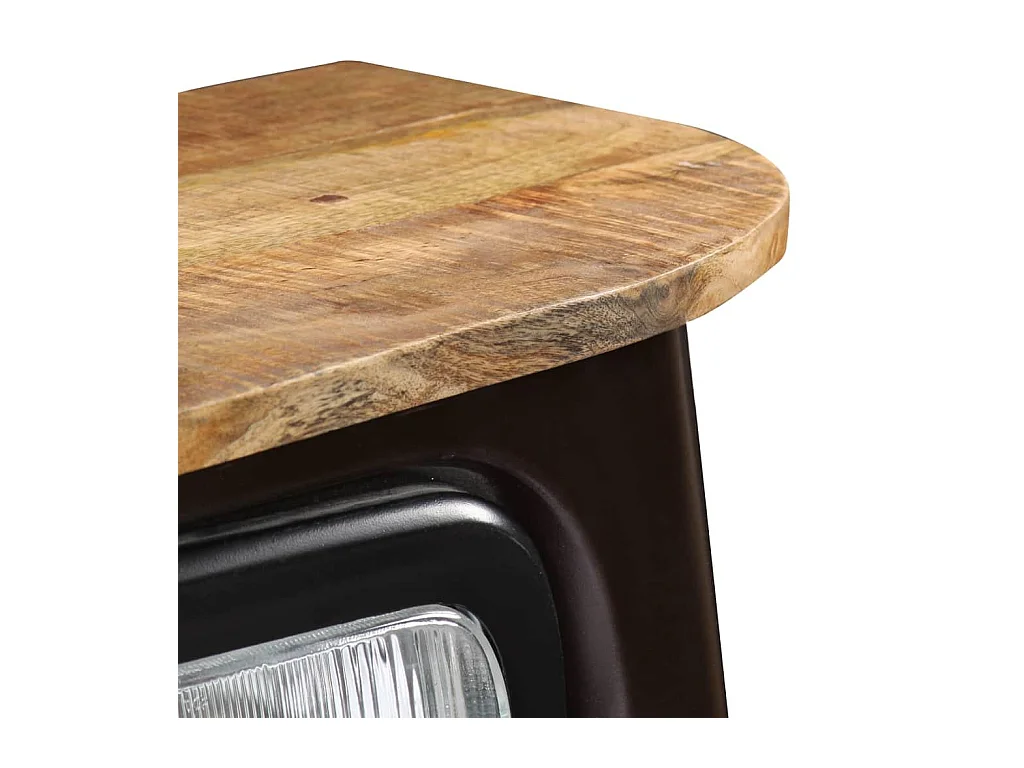 Aparador consola con forma de camión madera maciza de mango color gris oscuro 4402123