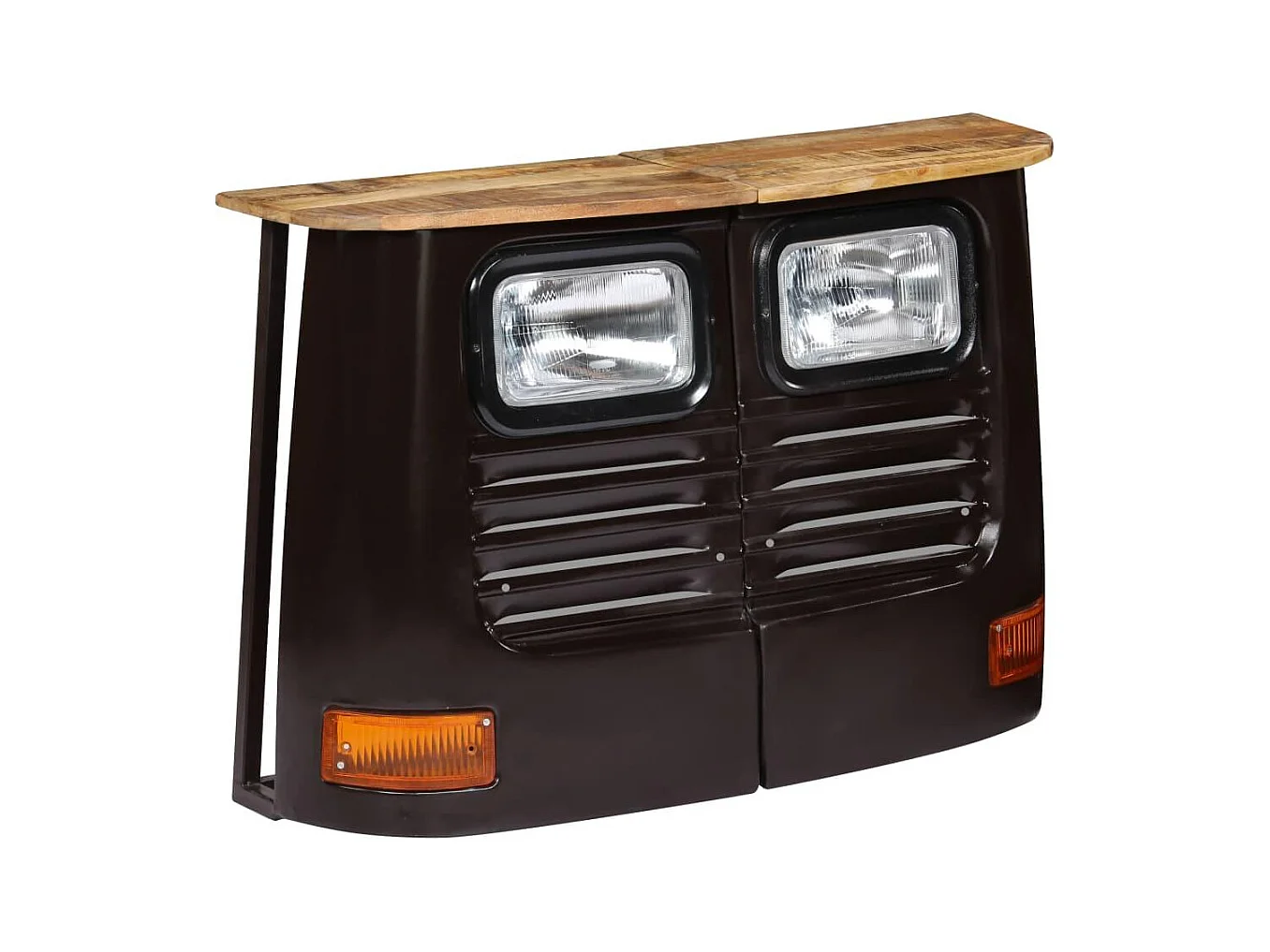 Aparador consola con forma de camión madera maciza de mango color gris oscuro 4402123