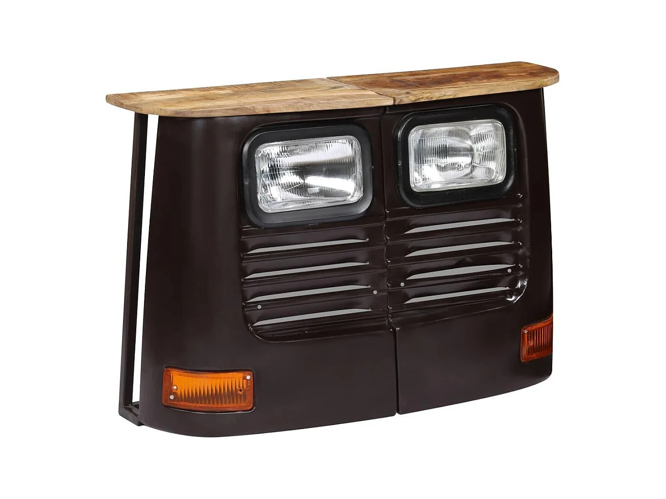 Aparador consola con forma de camión madera maciza de mango color gris oscuro 4402123
