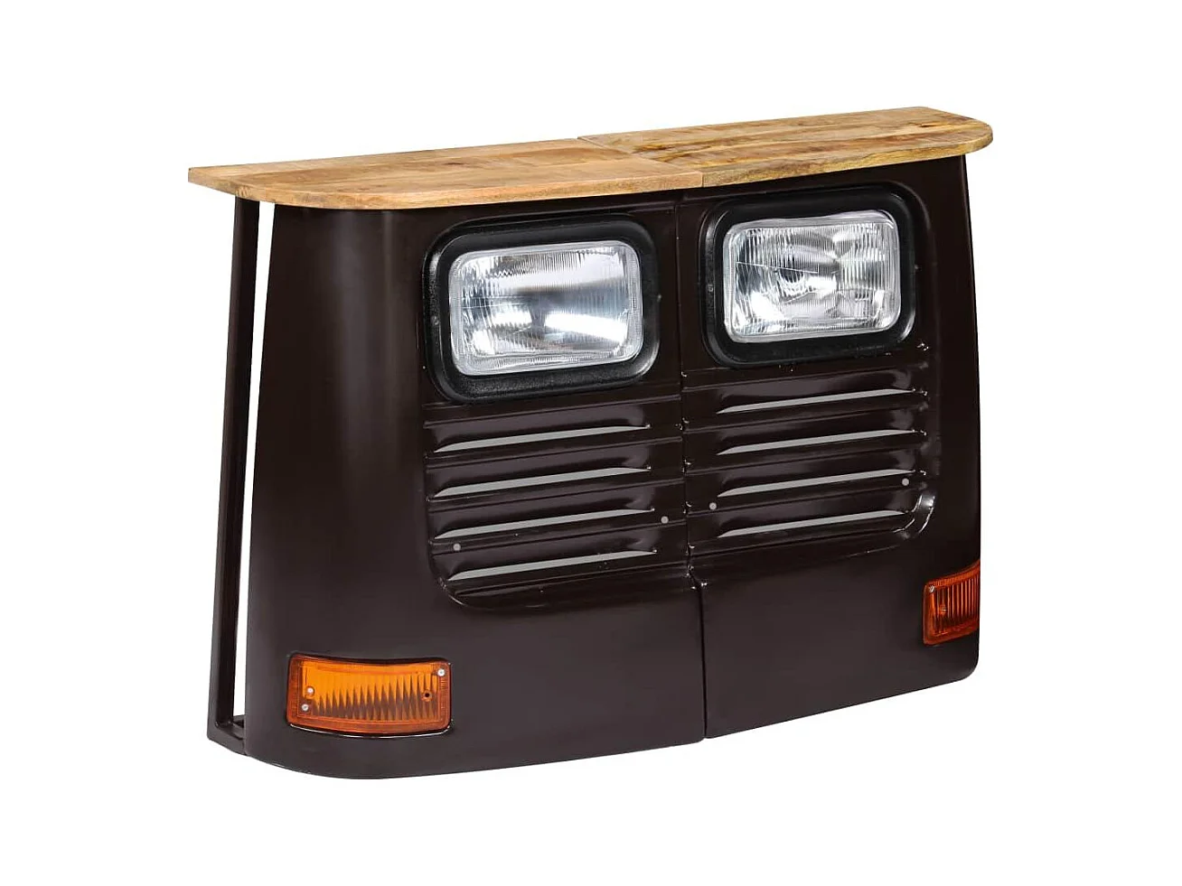 Aparador consola con forma de camión madera maciza de mango color gris oscuro 4402123