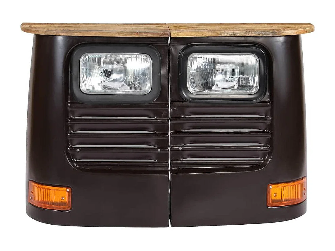 Aparador consola con forma de camión madera maciza de mango color gris oscuro 4402123