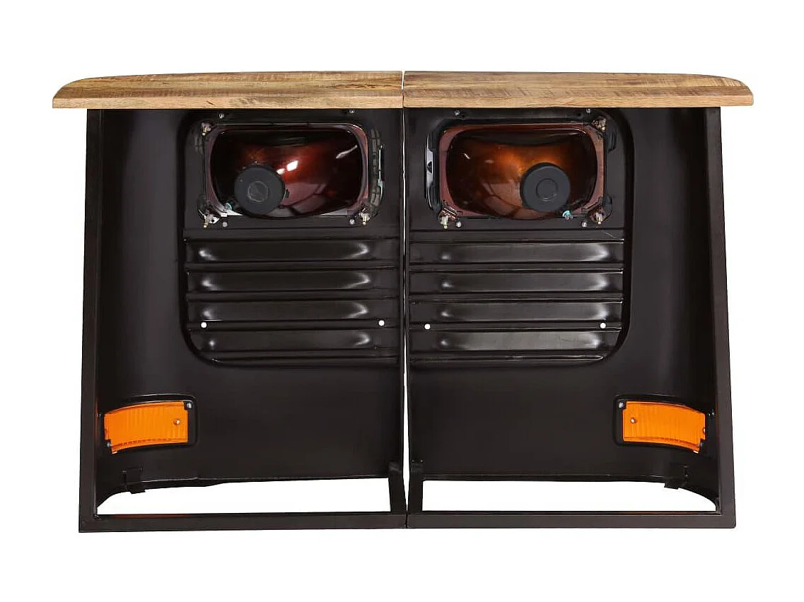 Aparador consola con forma de camión madera maciza de mango color gris oscuro 4402123