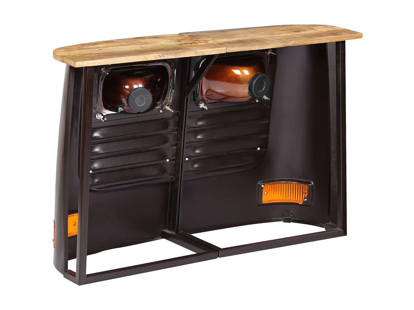 Aparador consola con forma de camión madera maciza de mango color gris oscuro 4402123