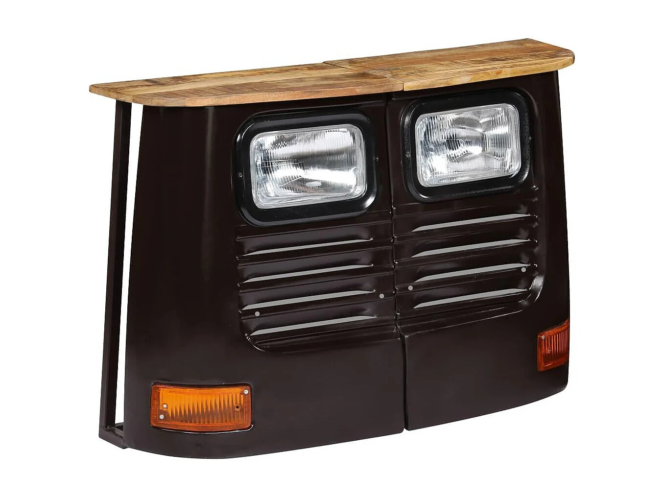 Aparador consola con forma de camión madera maciza de mango color gris oscuro 4402123