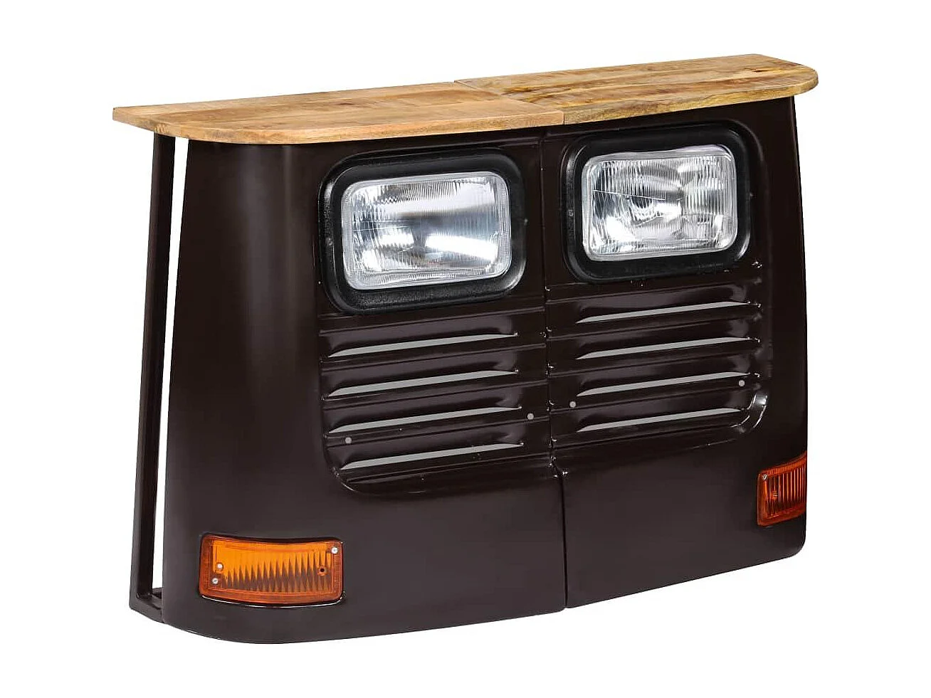 Aparador consola con forma de camión madera maciza de mango color gris oscuro 4402123