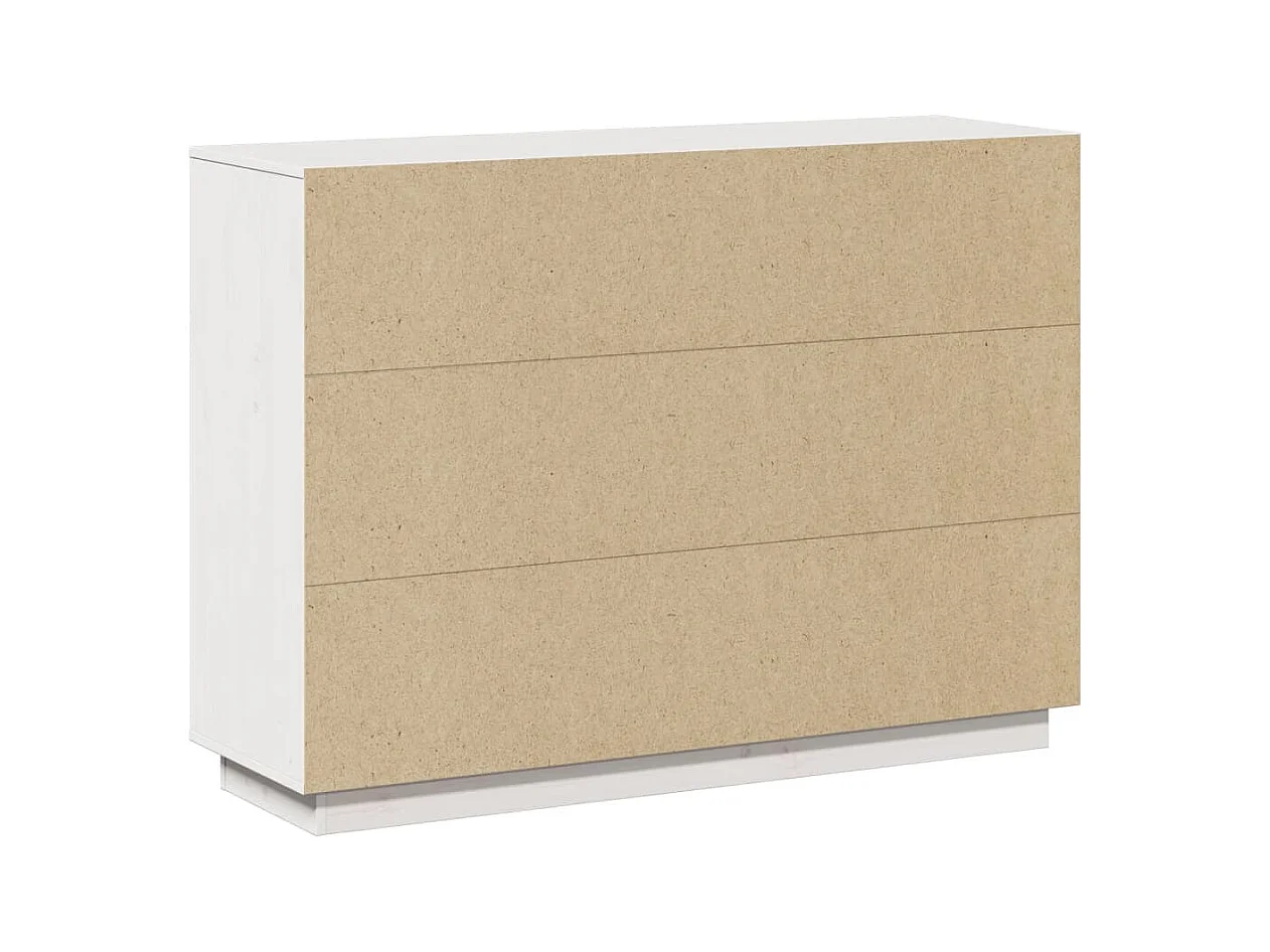 Aparador buffet cómoda armario mueble organizador cocina salón salón 110,5 x 35 x 80 cm madera maciza de pino blanco 02_0030198