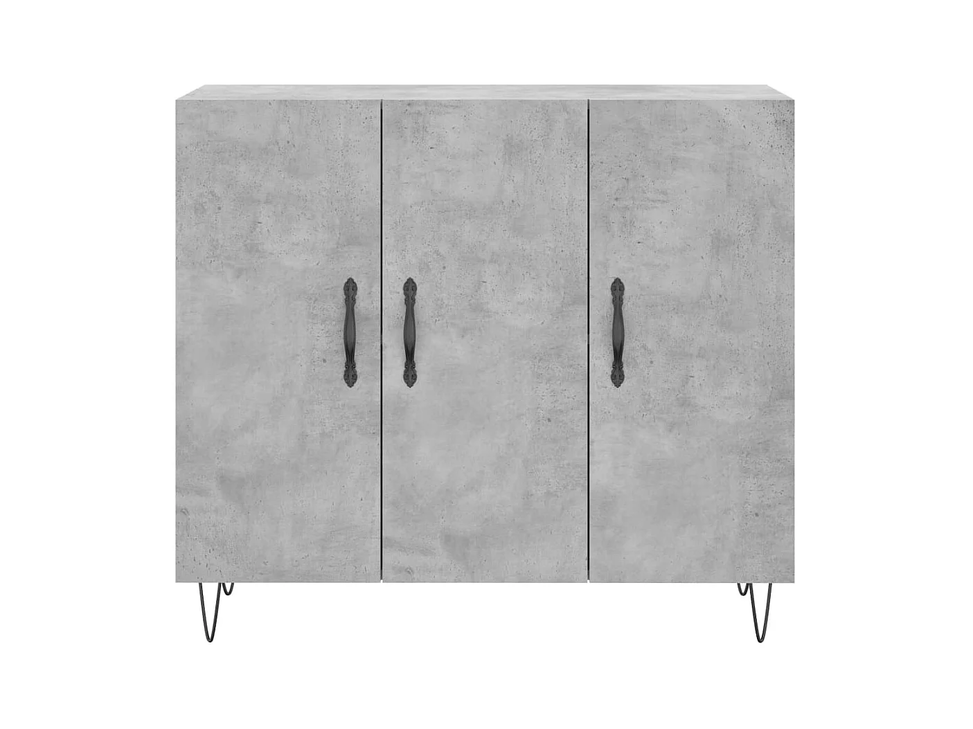 Aparador buffet cómoda mueble mueble de almacenaje organizador cocina salón salón 90 x 34 x 80 cm madera contrachapada gris 02_0032122