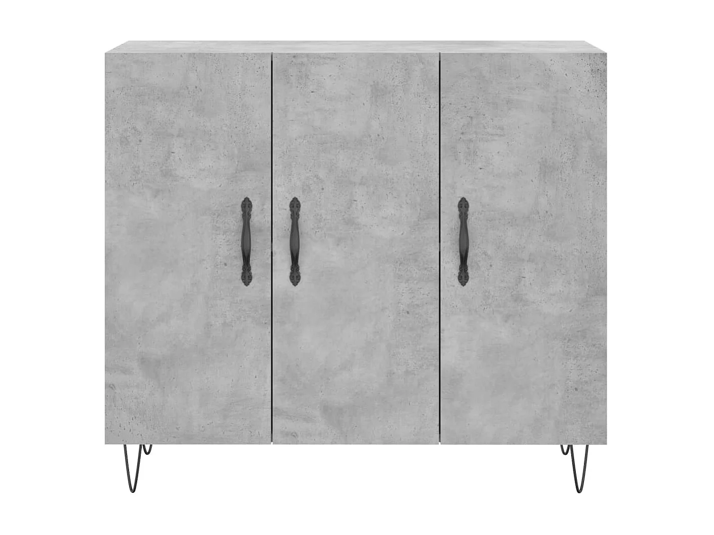 Aparador buffet cómoda mueble mueble de almacenaje organizador cocina salón salón 90 x 34 x 80 cm madera contrachapada gris 02_0032122