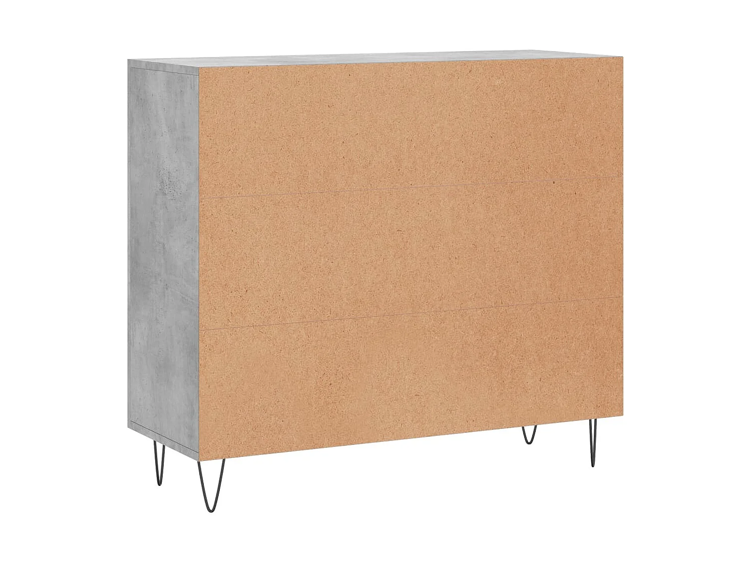 Aparador buffet cómoda mueble mueble de almacenaje organizador cocina salón salón 90 x 34 x 80 cm madera contrachapada gris 02_0032122