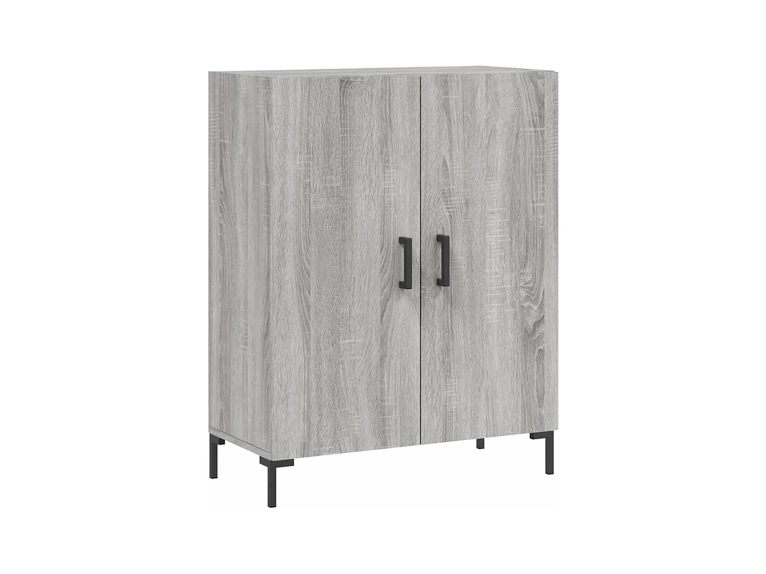 Aparador aparador cómoda armario mueble organizador cocina salón salón alto Sonoma 69,5 x 34 x 180 cm madera contrachapada gris 02_0035506