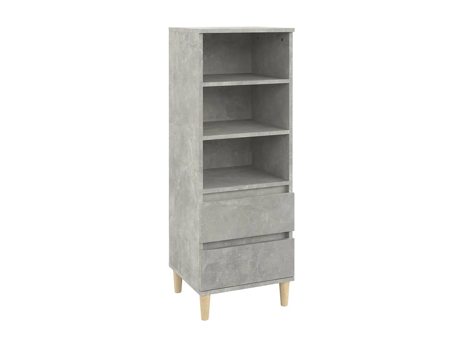 Credenza cassettiera cassettiera mobile contenitore organizer cucina soggiorno soggiorno alto 40 x 36 x 110 cm derivati ​​del legno grigio 02_0034433