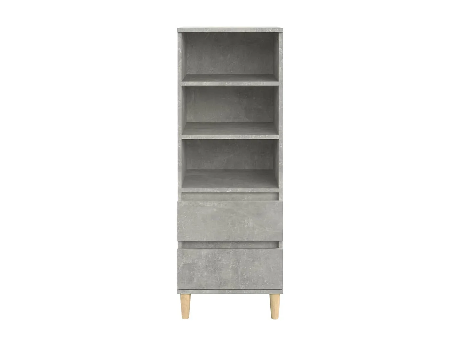 Credenza cassettiera cassettiera mobile contenitore organizer cucina soggiorno soggiorno alto 40 x 36 x 110 cm derivati ​​del legno grigio 02_0034433