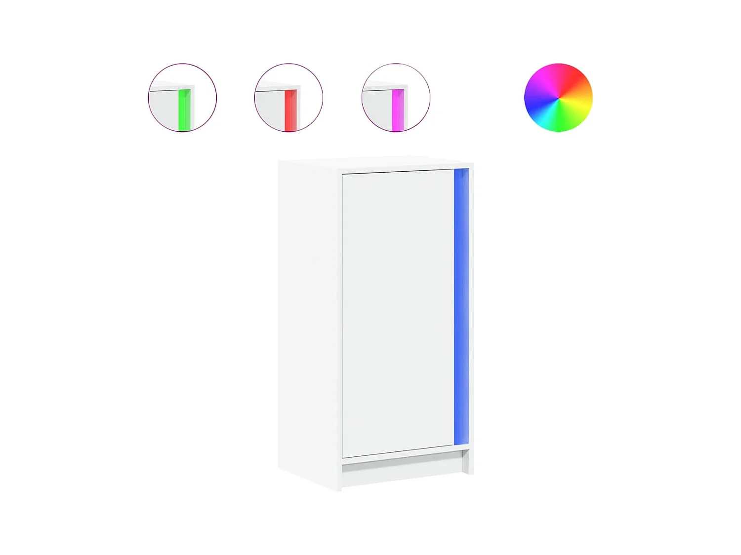 Credenza cassettiera cassettiera mobile contenitore organizer cucina soggiorno soggiorno con LED 42,5 x 34 x 85 cm derivati ​​del legno bianco 02_0029772