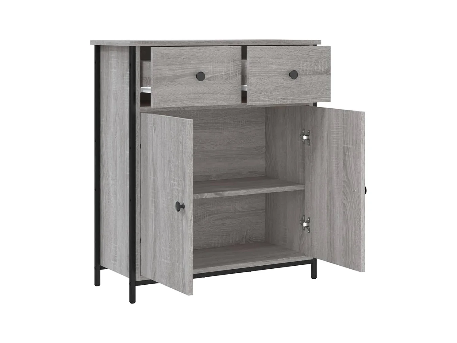 Credenza buffet cassettiera mobile contenitore organizer cucina soggiorno salonsonoma 70 x 30 x 80 cm pannelli compositi grigio 02_0036501