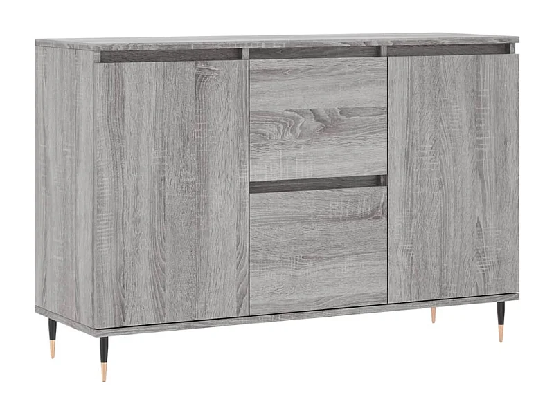 Aparador buffet cômoda armário organizador cozinha sala salonsonoma 104 x 35 x 70 cm madeira trabalhada cinza 02_0036281