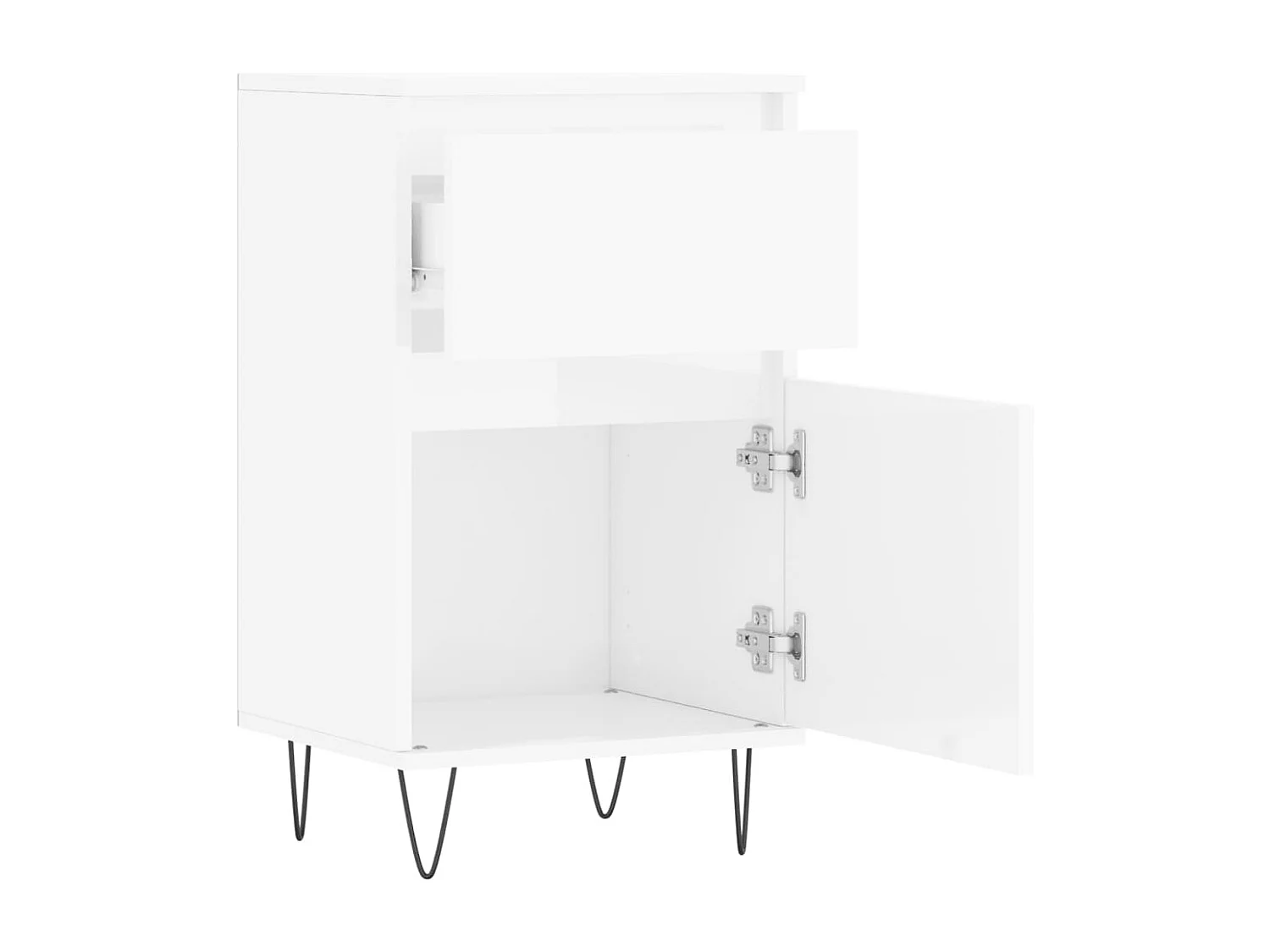 Buffet credenza cassettiera armadio contenitore organizer cucina soggiorno soggiorni set da 2 lucido 40 x 35 x 70 cm legno composito bianco 02_0036706