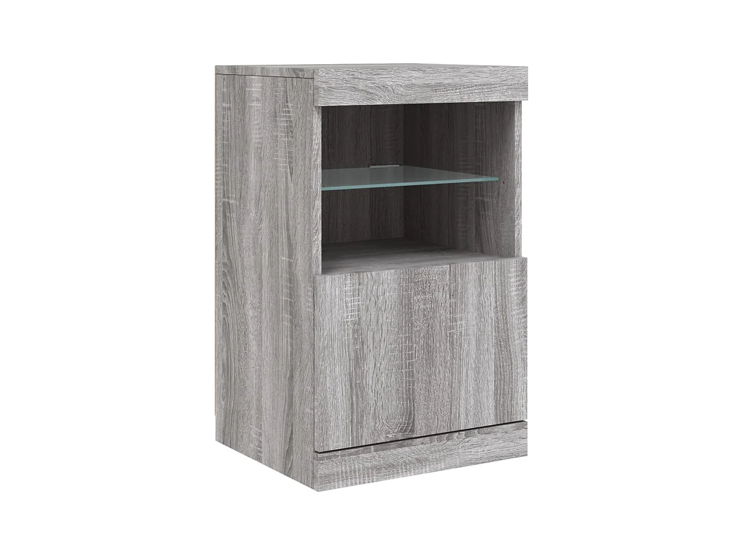 Aparador buffet cómoda mueble almacenaje organizador cocina salón salón con luces LED Sonoma 41 x 37 x 67 cm gris 02_0030076