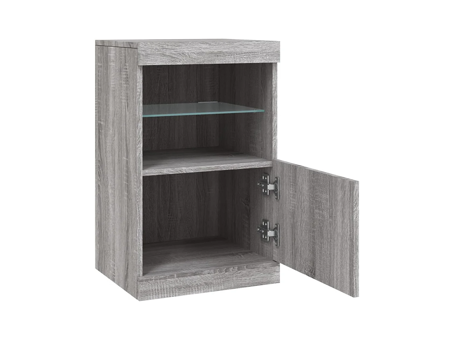 Aparador buffet cómoda mueble almacenaje organizador cocina salón salón con luces LED Sonoma 41 x 37 x 67 cm gris 02_0030076