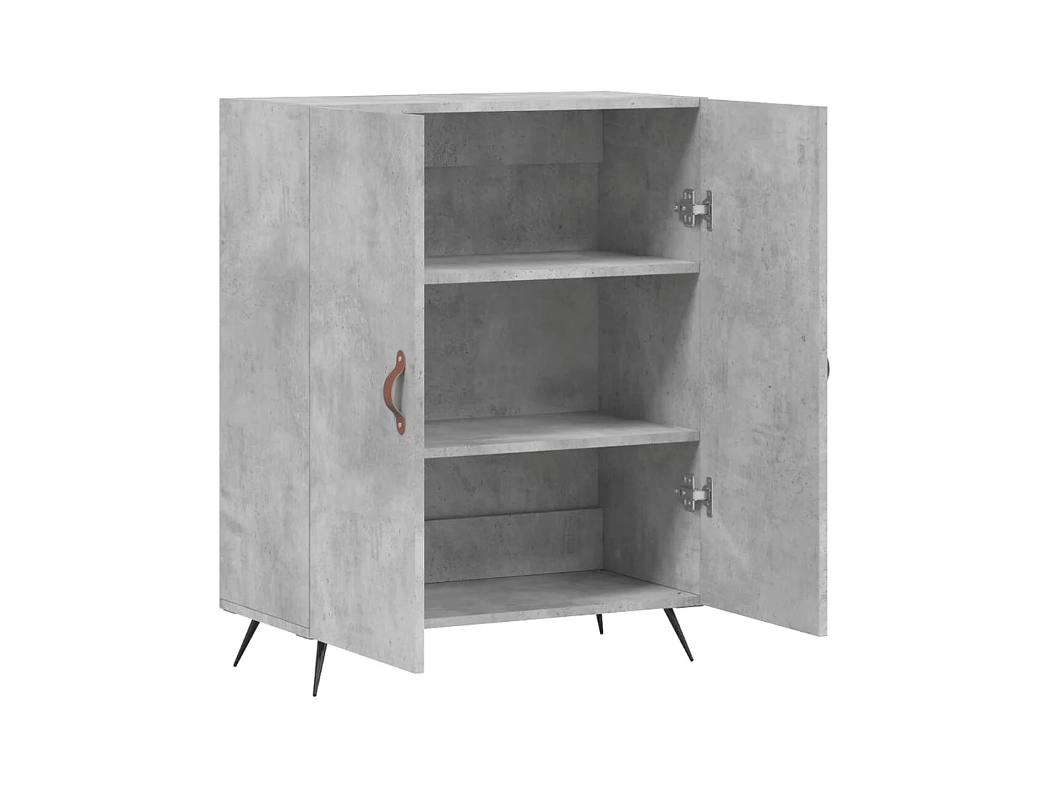 Aparador buffet cómoda mueble mueble de almacenaje organizador cocina salón salón 69,5 x 34 x 90 cm madera contrachapada gris 02_0032056