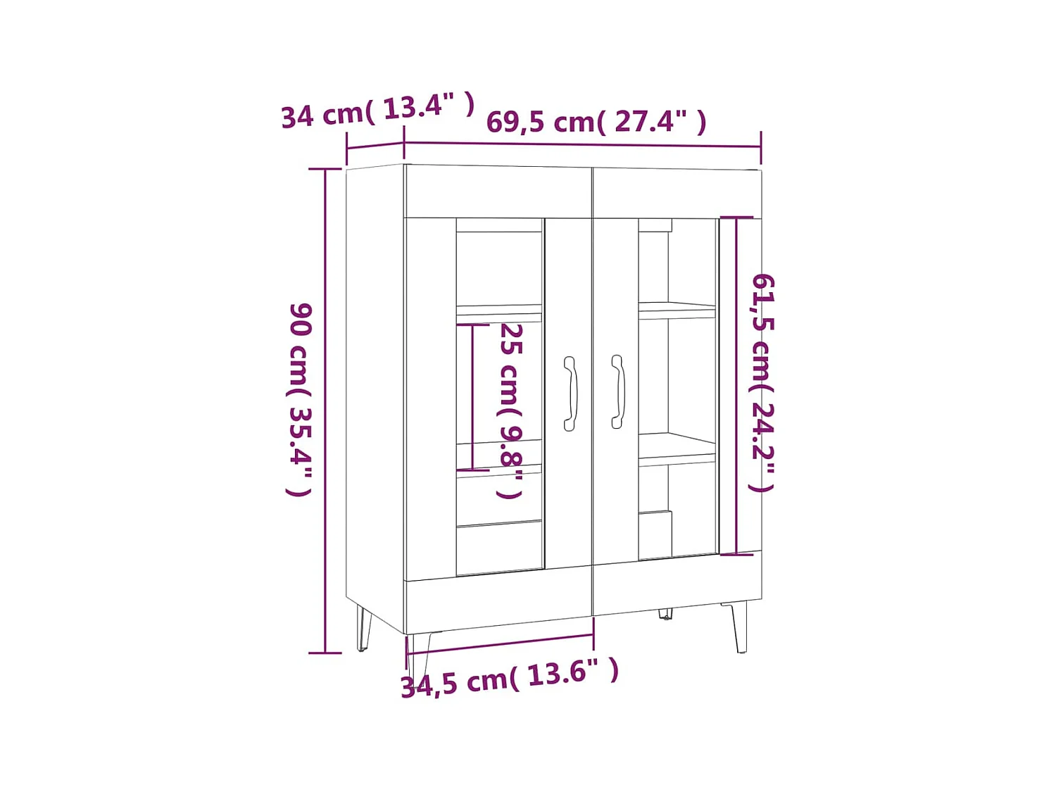 bahut commode armoire bois marron 69.5 x 34 x 90 cm 02_0031025