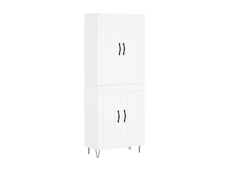 Credenza cassettiera cassettiera mobile contenitore organizer cucina soggiorno soggiorno alto 69,5 x 34 x 180 cm derivati ​​del legno bianco 02_0032755