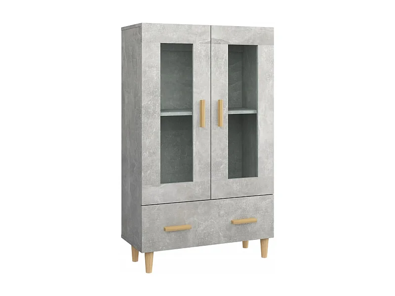 Credenza buffet cassettiera mobile contenitore organizer cucina soggiorno soggiorno alto 70 x 31 x 115 cm derivati ​​del legno grigio 02_0034713