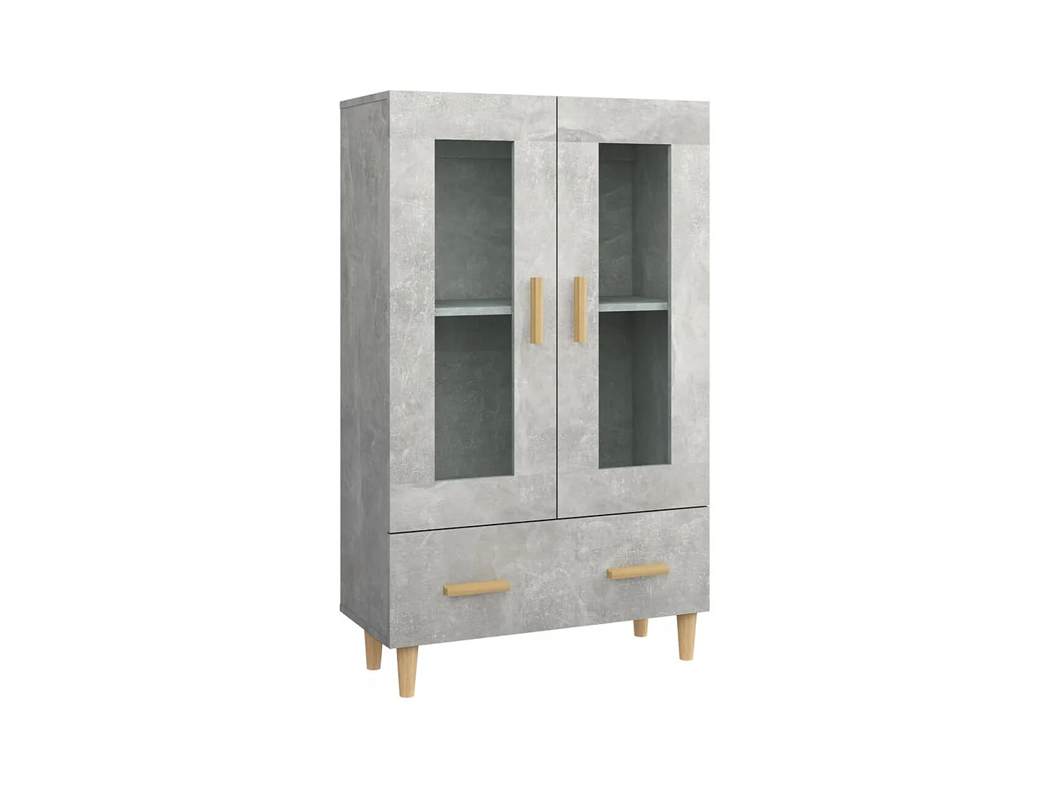 Credenza buffet cassettiera mobile contenitore organizer cucina soggiorno soggiorno alto 70 x 31 x 115 cm derivati ​​del legno grigio 02_0034713