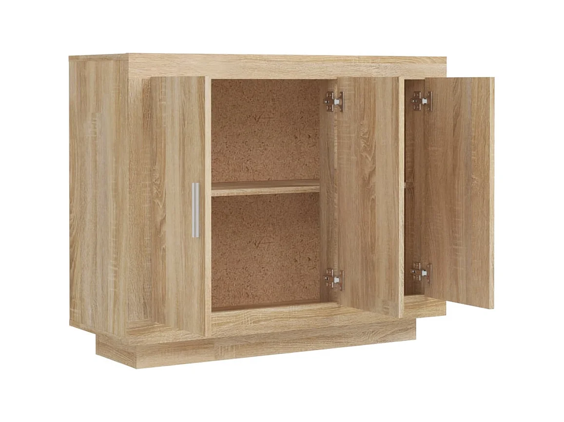 Credenza cassettiera cassettiera mobile contenitore organizer cucina soggiorno soggiorno Sonoma 92 x 35 x 75 cm derivati ​​del legno marrone 02_0031740