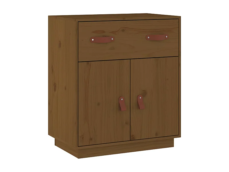 Aparador buffet cómoda armario mueble organizador cocina salón salón 65,5 x 40 x 75 cm madera maciza de pino marrón 02_0035757