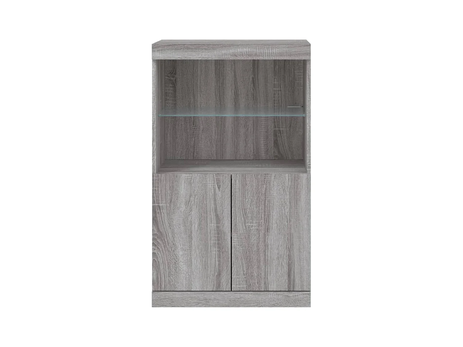 Buffet aparador cômoda armário organizador de unidade cozinha sala sala com luzes LED Sonoma 60,5 x 37 x 100 cm cinza 02_0030078