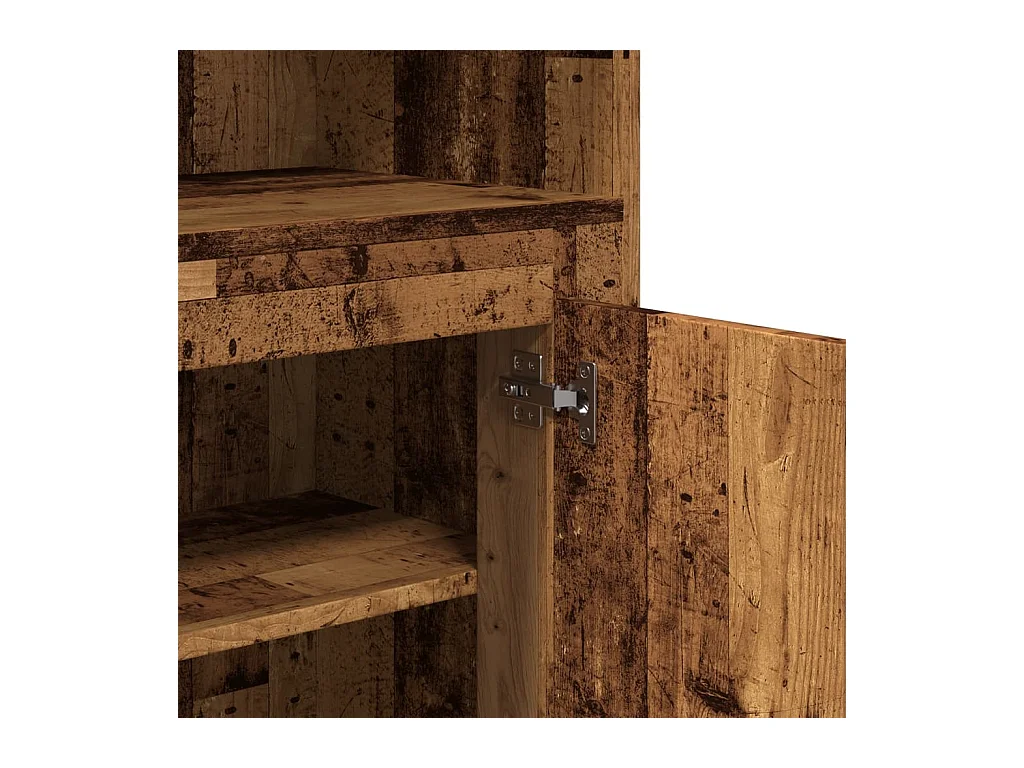 Aparador buffet cómoda armario mueble organizador cocina salón salón alto madera vieja 60 x 35,5 x 103,5 cm madera contrachapada marrón 02_0035655