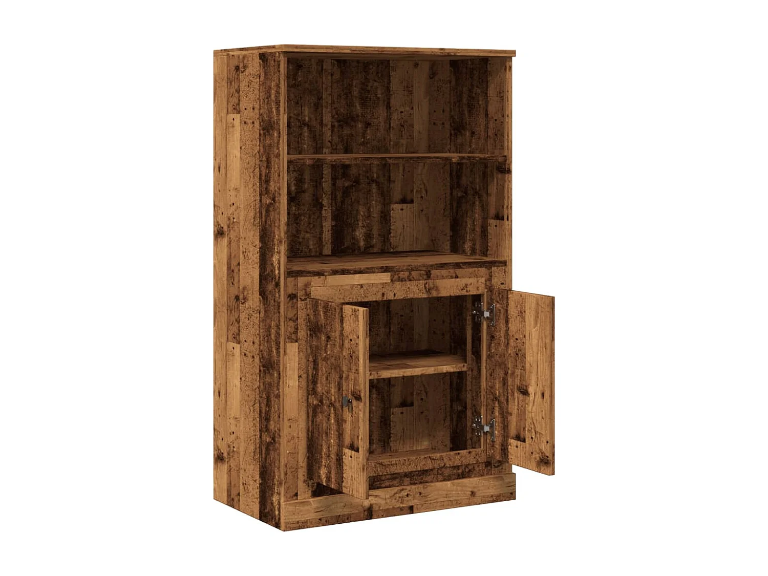 Aparador cômoda armário armário organizador cozinha sala sala madeira alta velha 60 x 35,5 x 103,5 cm madeira trabalhada marrom 02_0035655