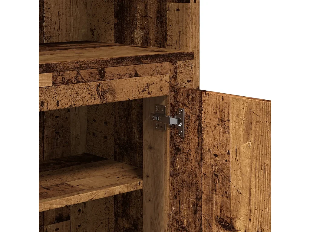 Aparador cômoda armário armário organizador cozinha sala sala madeira alta velha 60 x 35,5 x 103,5 cm madeira trabalhada marrom 02_0035655