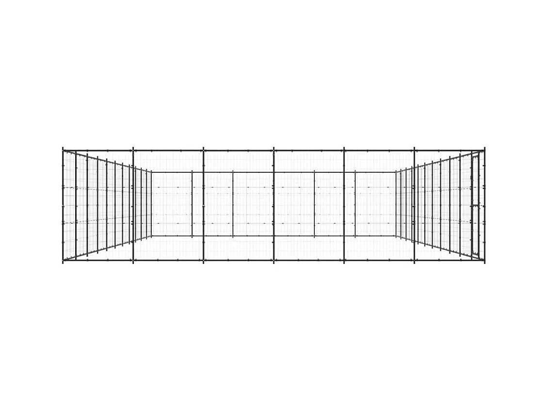 Chenil extérieur cage enclos 1210 x 660 x 180 cm 02_0000387